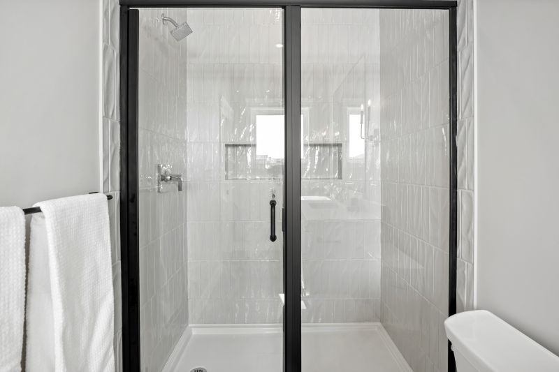 Elegant Shower with Clear Glass Panels